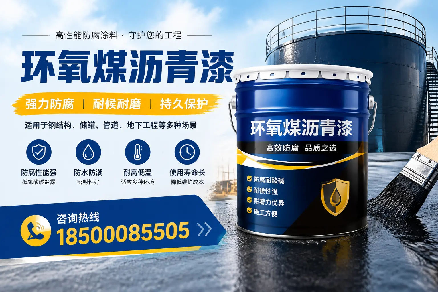 环氧煤沥青漆在工业中的应用，上饶企业的选择